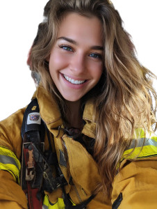 Model Firefighter Selfie V2 Vinyl Car Decal Sticker – Waterproof & UV-Resistant 