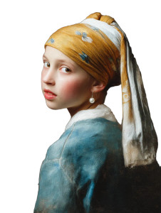 Monet'S Pearl Girl Vinyl Car Decal Sticker – Waterproof & UV-Resistant 