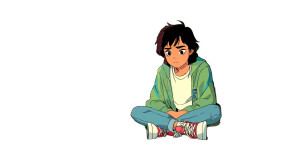 Frustrated Student Studying Vinyl Car Decal Sticker – Waterproof & UV-Resistant 