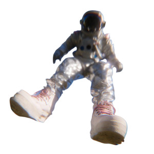 Futuristic Astronaut Distortion Vinyl Car Decal Sticker – Waterproof & UV-Resistant 