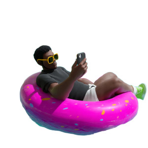 Pool Party Scene V2 Vinyl Car Decal Sticker – Waterproof & UV-Resistant 