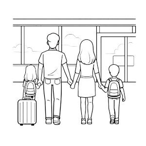 Airport Family Departure Vinyl Car Decal Sticker – Waterproof & UV-Resistant Airport Family Departure Vinyl Car Decal Sticker – Waterproof & UV-Resistant
