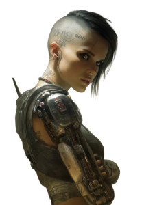 Cyberpunk Woman V15 Vinyl Car Decal Sticker – Waterproof & UV-Resistant 