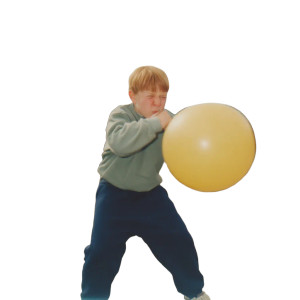Child Punching Balloon Vinyl Car Decal Sticker – Waterproof & UV-Resistant 