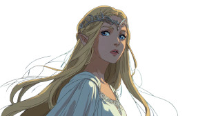 Ghibli-Style Galadriel Vinyl Car Decal Sticker – Waterproof & UV-Resistant 