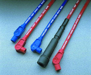 Taylor Cable 409 Pro Race Spark Plug Wire Set | Red Silicone | Spiral Wound Core | Heat Protection Up To 600°F