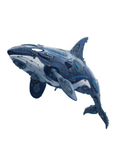Futuristic Orca Vinyl Car Decal Sticker – Waterproof & UV-Resistant Futuristic Orca Vinyl Car Decal Sticker – Waterproof & UV-Resistant