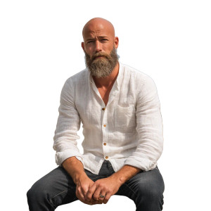 Bald Bearded Man V10 Vinyl Car Decal Sticker – Waterproof & UV-Resistant 