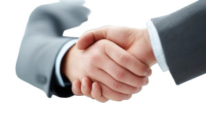 Corporate Handshake V2 Vinyl Car Decal Sticker – Waterproof & UV-Resistant 