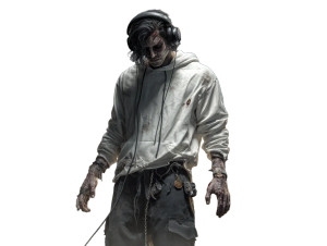 Grimdark Undead Man Vinyl Car Decal Sticker – Waterproof & UV-Resistant 