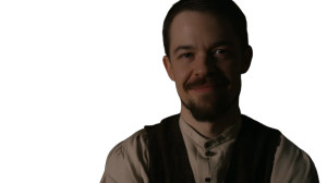 Victorian Man Smiling Vinyl Car Decal Sticker – Waterproof & UV-Resistant 