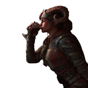 Tiefling In Tavern Vinyl Car Decal Sticker – Waterproof & UV-Resistant 