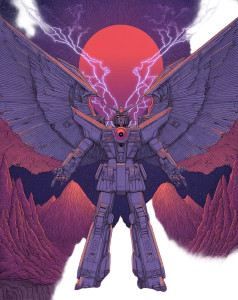 Angel Mech Robot Vinyl Car Decal Sticker – Waterproof & UV-Resistant 