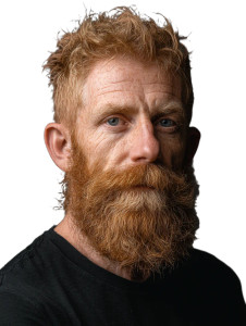 Ginger Bearded Man Vinyl Car Decal Sticker – Waterproof & UV-Resistant 