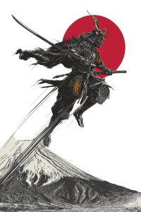 Samurai Dragon Warrior Vinyl Car Decal Sticker – Waterproof & UV-Resistant 