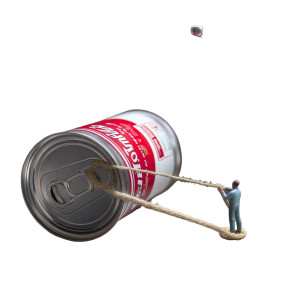 Miniature Can Opener Vinyl Car Decal Sticker – Waterproof & UV-Resistant 