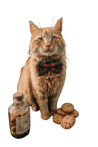 Ginger Gentleman Cat Vinyl Car Decal Sticker – Waterproof & UV-Resistant 