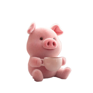 Pink Pig Cafe Vinyl Car Decal Sticker – Waterproof & UV-Resistant 