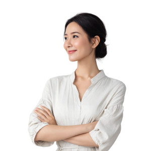 Confident Asian Woman V13 Vinyl Car Decal Sticker – Waterproof & UV-Resistant 