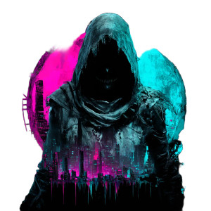 Hooded Cyberpunk Figure Vinyl Car Decal Sticker – Waterproof & UV-Resistant Hooded Cyberpunk Figure Vinyl Car Decal Sticker – Waterproof & UV-Resistant