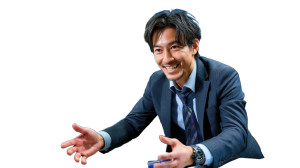 Japanese Businessman Discussing Vinyl Car Decal Sticker – Waterproof & UV-Resistant 