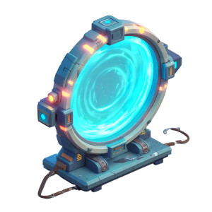 Futuristic Space Portal Vinyl Car Decal Sticker – Waterproof & UV-Resistant 