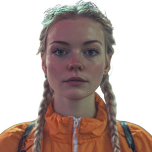 Cyberpunk Blonde Girl V2 Vinyl Car Decal Sticker – Waterproof & UV-Resistant 