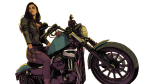 Bold Biker Woman V2 Vinyl Car Decal Sticker – Waterproof & UV-Resistant 