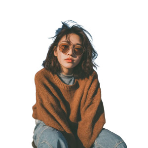 Girl On Wooden Horse Vinyl Car Decal Sticker – Waterproof & UV-Resistant 