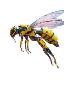 Futuristic Robot Bee Vinyl Car Decal Sticker – Waterproof & UV-Resistant Futuristic Robot Bee Vinyl Car Decal Sticker – Waterproof & UV-Resistant