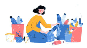 Washing Bottles Vinyl Car Decal Sticker – Waterproof & UV-Resistant 