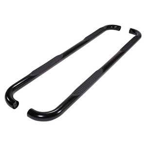 TrailFX 3 Inch Round Tube Side Steps | GMC Yukon, Chevy Tahoe | Rocker Panel Mount, Slip Resistant, Black Powder Coat
