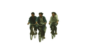 Rainy Bike Ride V2 Vinyl Car Decal Sticker – Waterproof & UV-Resistant 