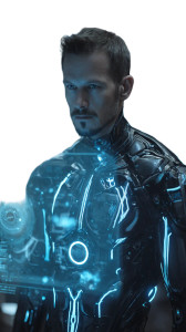 High-Tech Ai Suit Vinyl Car Decal Sticker – Waterproof & UV-Resistant 