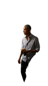 Obama At Diner Vinyl Car Decal Sticker – Waterproof & UV-Resistant 