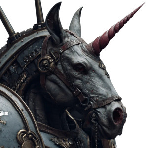 Grimdark 40K Unicorn Vinyl Car Decal Sticker – Waterproof & UV-Resistant 
