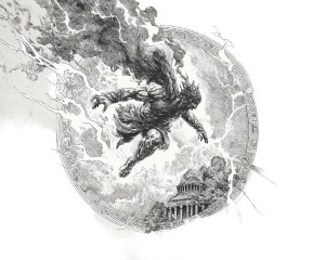 Sisyphus Falling V2 Vinyl Car Decal Sticker – Waterproof & UV-Resistant 