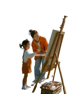 Mother And Daughter Drawing Vinyl Car Decal Sticker – Waterproof & UV-Resistant  Mother And Daughter Drawing Vinyl Car Decal Sticker – Waterproof & UV-Resistant