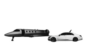 Private Jet Scene Vinyl Car Decal Sticker – Waterproof & UV-Resistant 