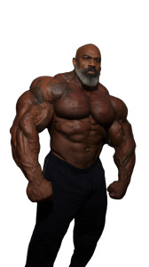 Giant Bodybuilder Portrait Vinyl Car Decal Sticker – Waterproof & UV-Resistant 