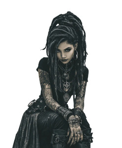 Goth Druidic Woman Vinyl Car Decal Sticker – Waterproof & UV-Resistant Goth Druidic Woman Vinyl Car Decal Sticker – Waterproof & UV-Resistant