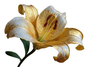 Gilded Lily Vinyl Car Decal Sticker – Waterproof & UV-Resistant 