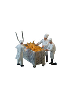 Miniature Chefs Cooking V4 Vinyl Car Decal Sticker – Waterproof & UV-Resistant 