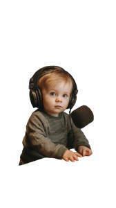 Baby Podcast Host V3 Vinyl Car Decal Sticker – Waterproof & UV-Resistant 