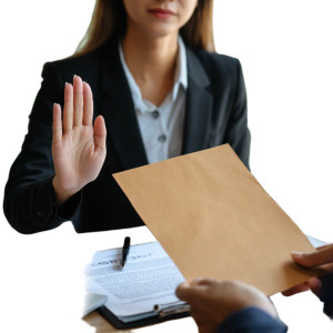 Businesswoman Rejects Offer Vinyl Car Decal Sticker – Waterproof & UV-Resistant 