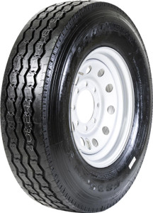 Taskmaster ST235 x 80R16 Trailer Tire | 16x6 Steel Wheel Assembly | Silver Modular Design Taskmaster ST235 x 80R16 Trailer Tire | 16x6 Steel Wheel Assembly | Silver Modular Design