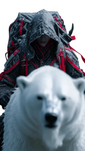 Warrior On Polar Bear Vinyl Car Decal Sticker – Waterproof & UV-Resistant 