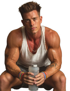 Muscular Bodybuilder Ethan Vinyl Car Decal Sticker – Waterproof & UV-Resistant 