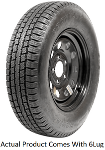 Taskmaster 15x5 Steel Wheel & ST205 Tire | Trailer-Ready, Radial, UV-Resistant, 5yr Warranty