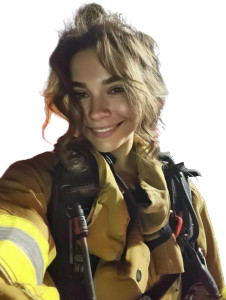 Model Firefighter Selfie Vinyl Car Decal Sticker – Waterproof & UV-Resistant 